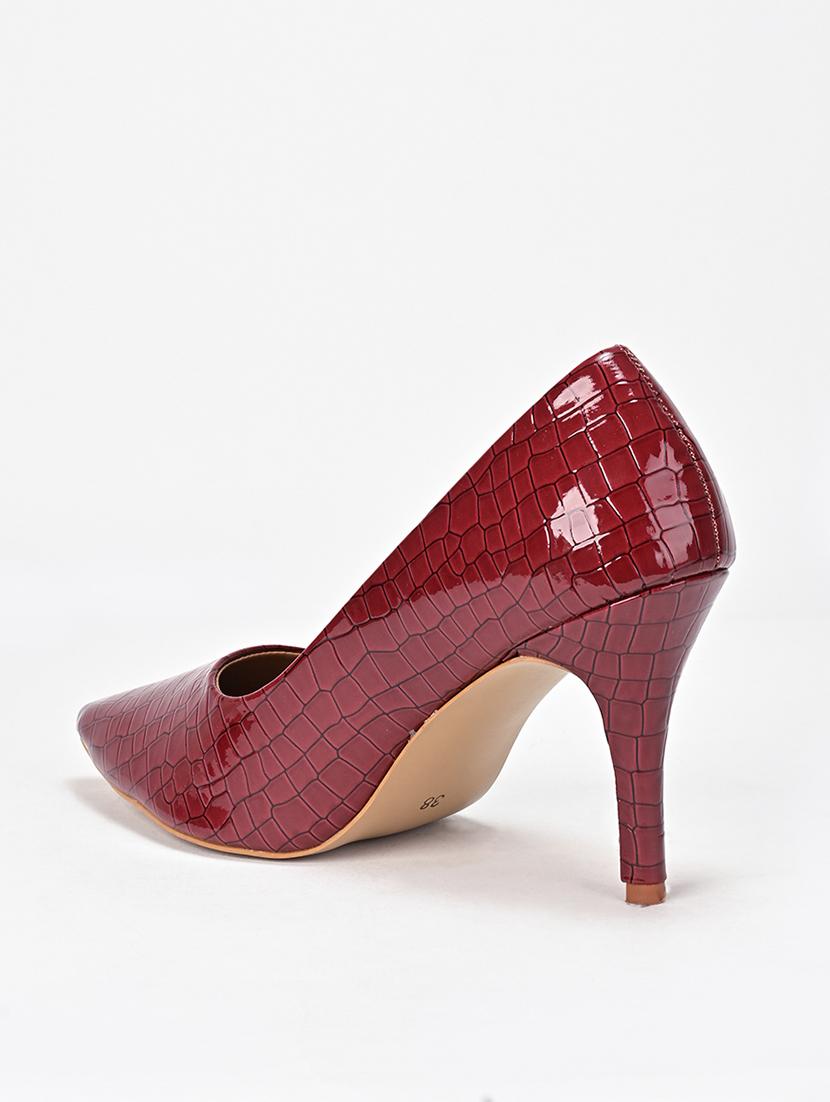maroon slip on sandal - 21223485 - Standard Image - 3