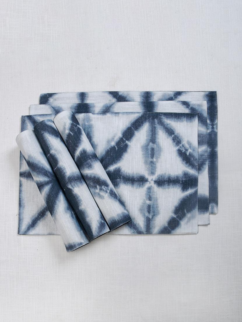 ratan cart blue & grey cotton printed 13x19 inch placemat set of 6 - 21231164 - Standard Image - 3