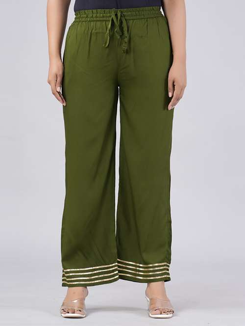 women straight fit printed palazzo - 21231988 - Very Small Image - 1