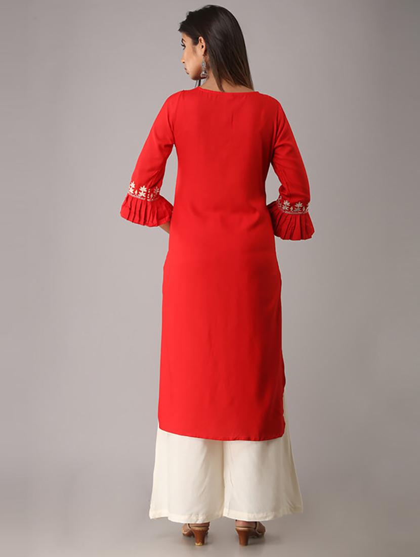 women embroidered kurta palazzo set - 21232274 - Zoom Image - 3