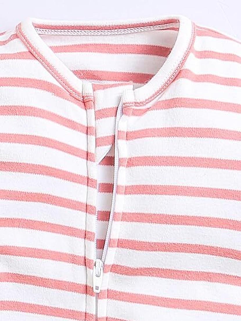 white & red cotton romper - 21232984 - Standard Image - 4