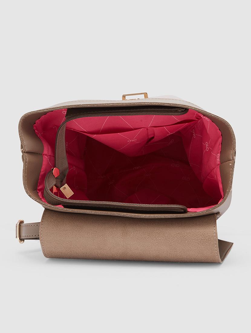 women brown leatherette (pu) fashion backpack - 21237170 - Zoom Image - 2