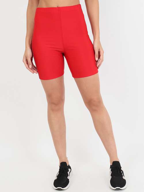 red polyester sports shorts - 21237401 - Very Small Image - 1