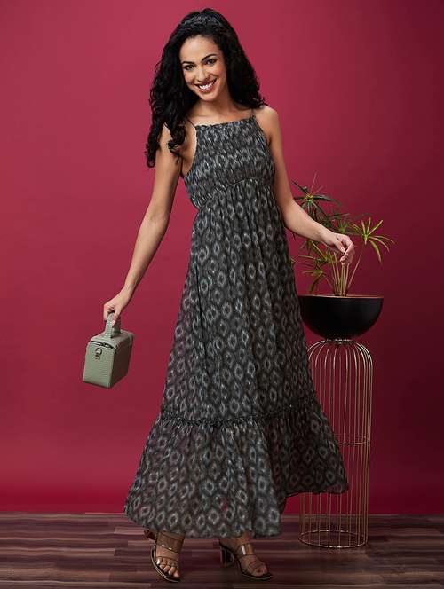 dark grey polyester a-line dress - 21237459 - Very Small Image - 1