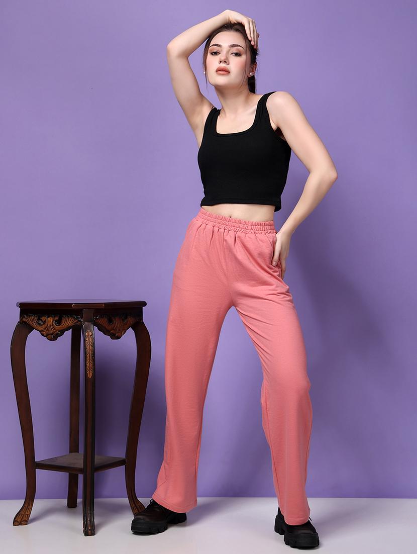 mid rise solid track pant - 21244637 - Zoom Image - 3