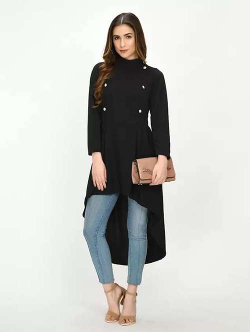 black polyester high low tunic - 21269936 - Very Small Image - 1