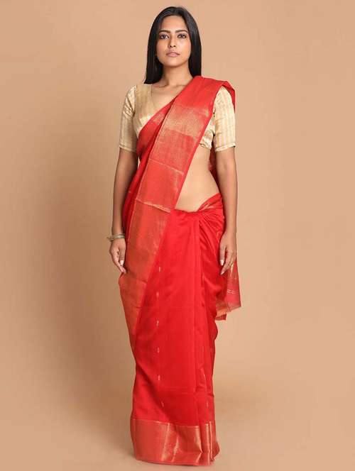 women self design maheshwari saree with blouse - 21271246 - Very Small Image - 1