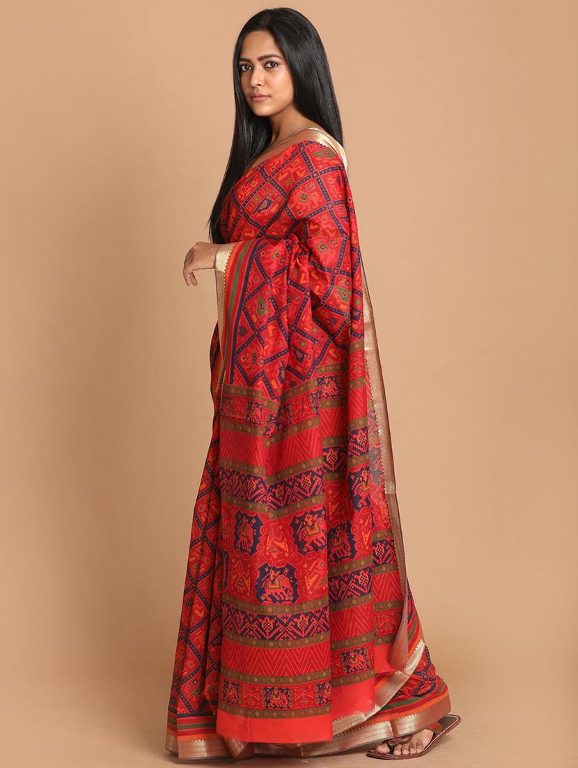 women self design handloom saree - 21272179 - Zoom Image - 1