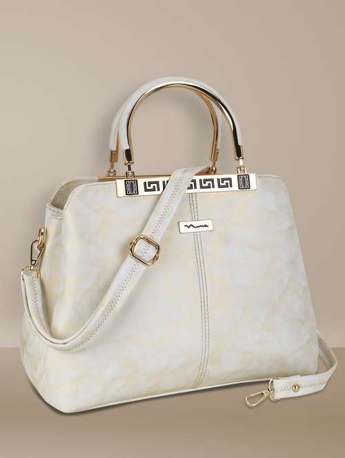 solid leatherette (pu) handbag - 21273775 - Very Small Image - 1