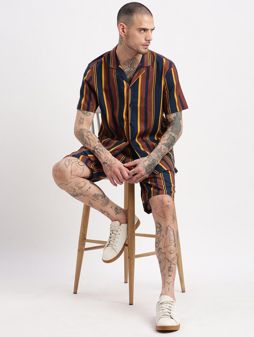 men printed cotton co-ord set - 21276935 - Zoom Image - 4