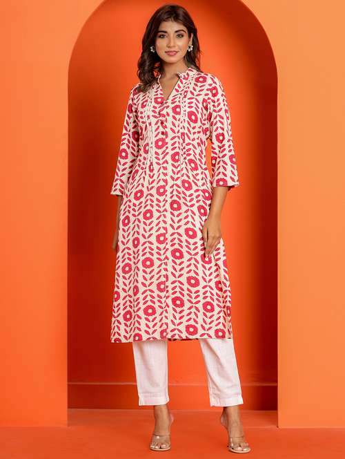 women three quarter sleeve straight kurta - 21277020 - Very Small Image - 1