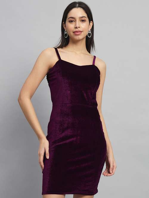 women solid shoulder strap bodycon dress - 21286022 - Very Small Image - 1