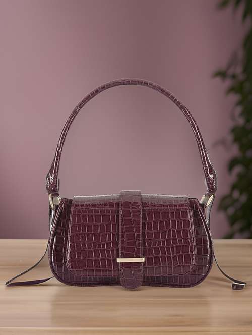 maroon leatherette handbag - 21292077 - Very Small Image - 1