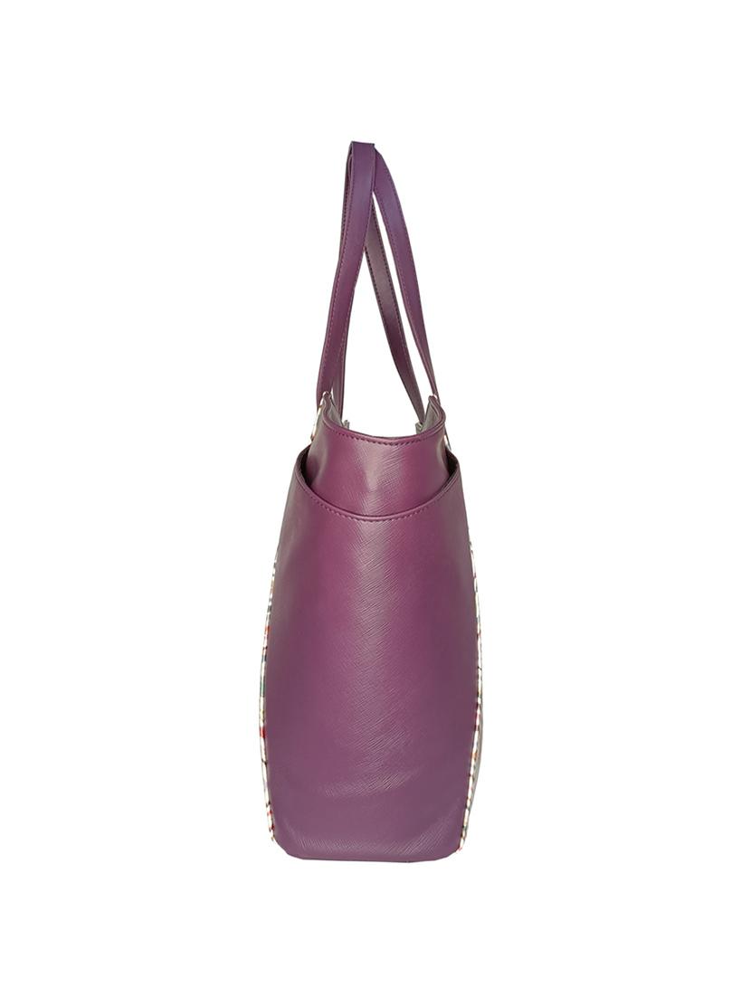 purple leatherette regular tote bag - 21292147 - Zoom Image - 3