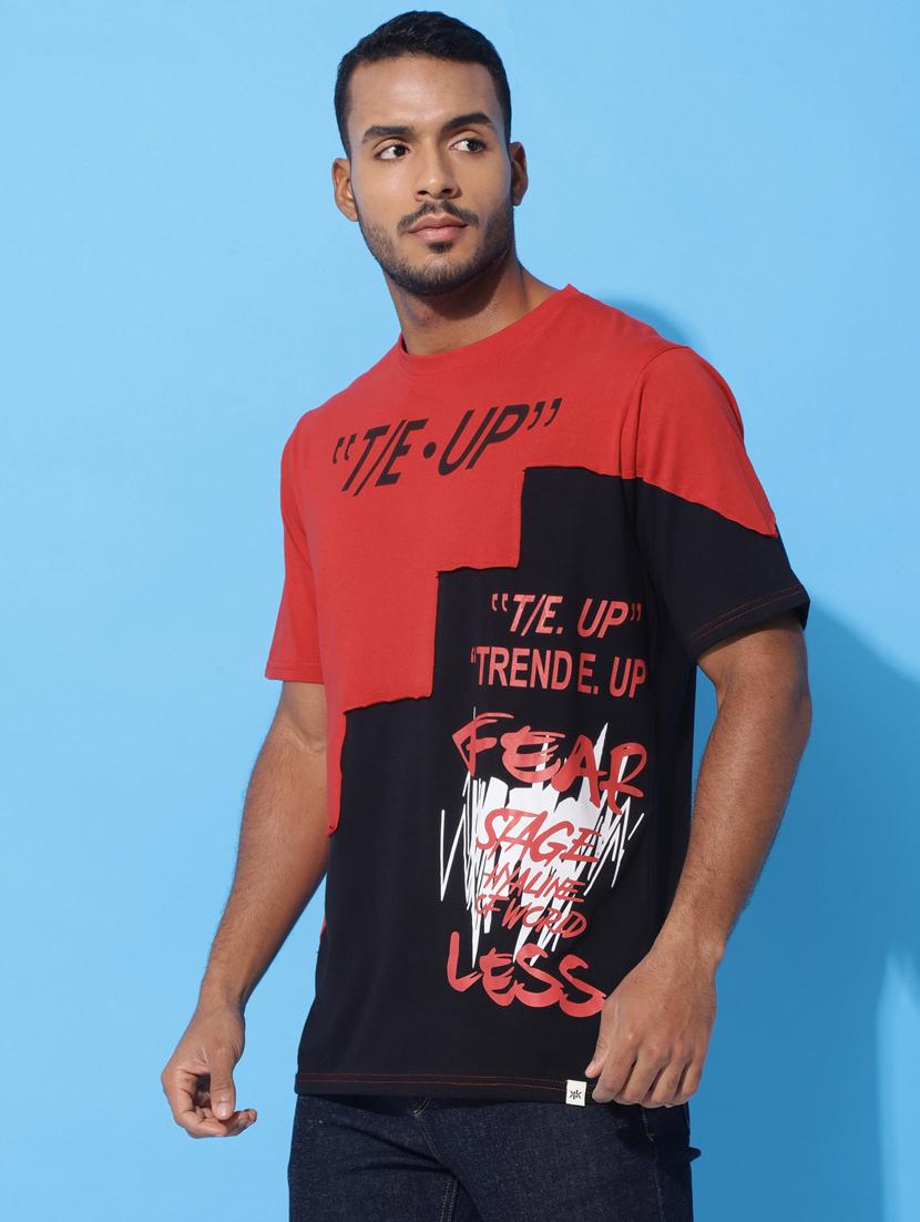 men front & back printed oversized short sleeves t-shirt - 21303661 - Zoom Image - 4