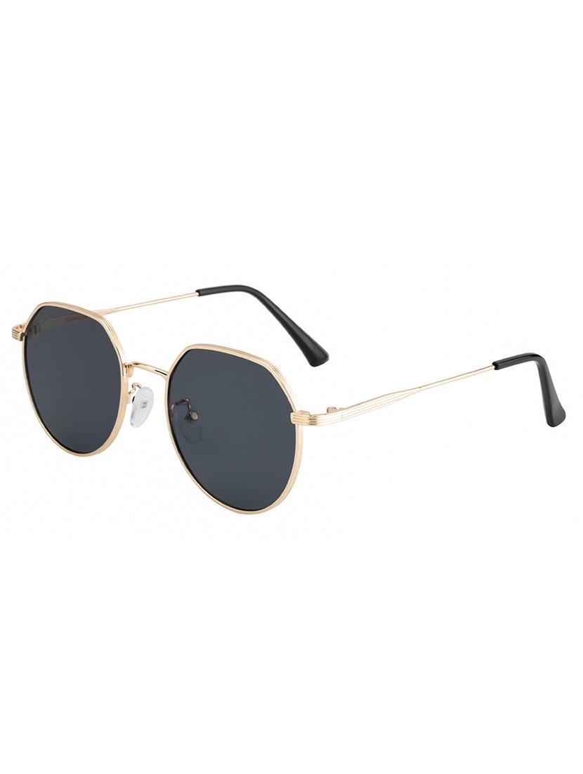 ted smith grey round sunglasses for men women | half rim & metal frame | medium to large face ( 56-16-142 ) - 21303730 - Zoom Image - 2