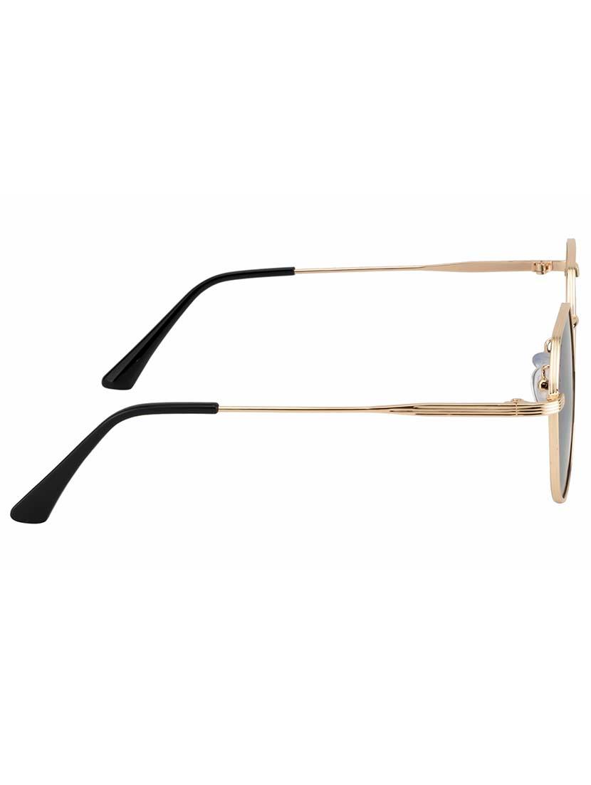 ted smith grey round sunglasses for men women | half rim & metal frame | medium to large face ( 56-16-142 ) - 21303730 - Zoom Image - 4