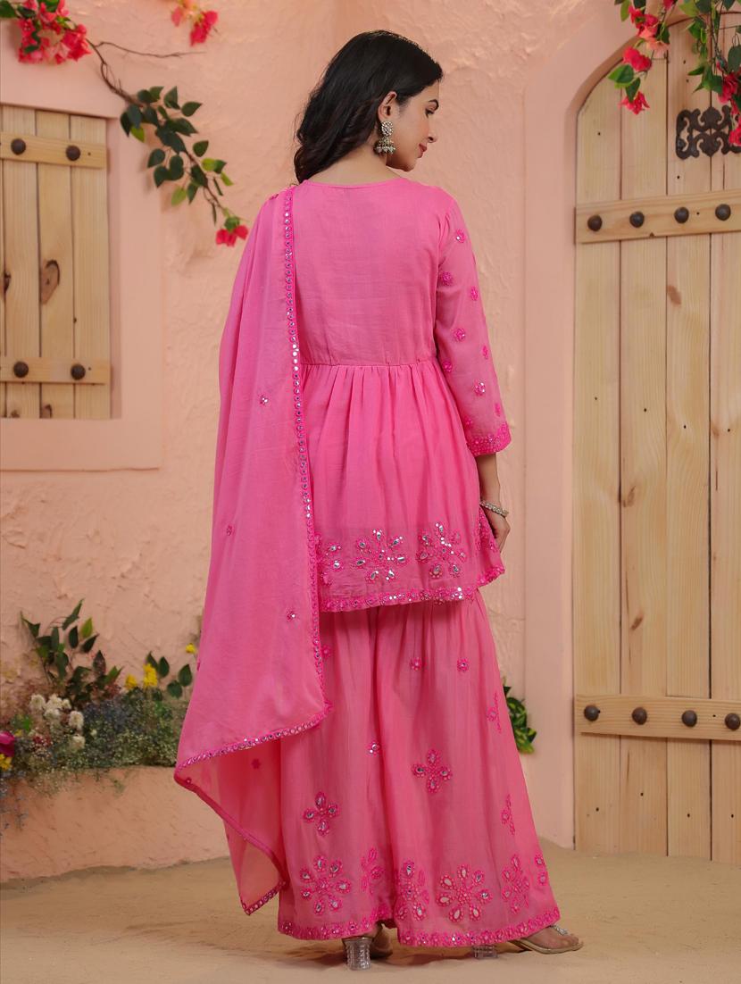 women kurta sharara set with dupatta - 21308149 - Standard Image - 2