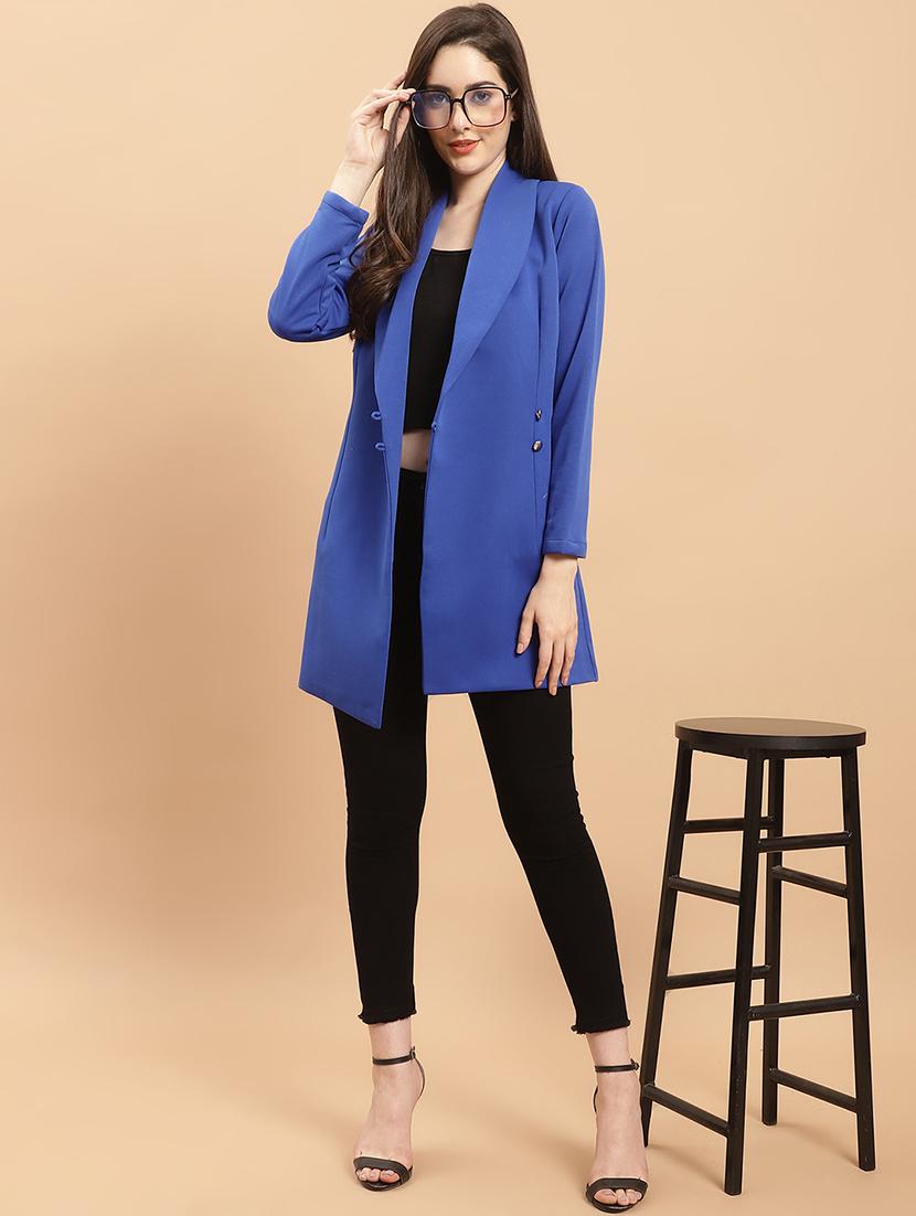 women blue polyester formal blazer - 21324432 - Zoom Image - 5