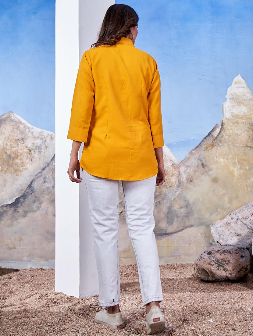women collared solid regular shirt - 21333042 - Zoom Image - 4