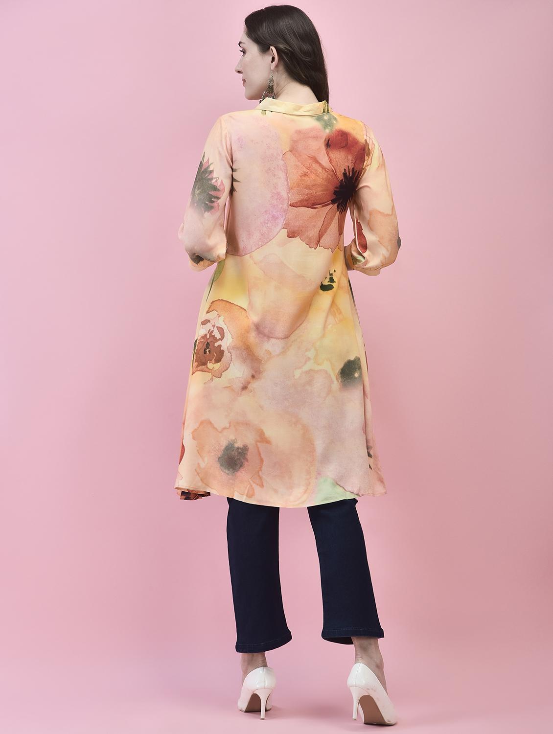 women multicolored printed a-line kurta - 21338143 - Standard Image - 2