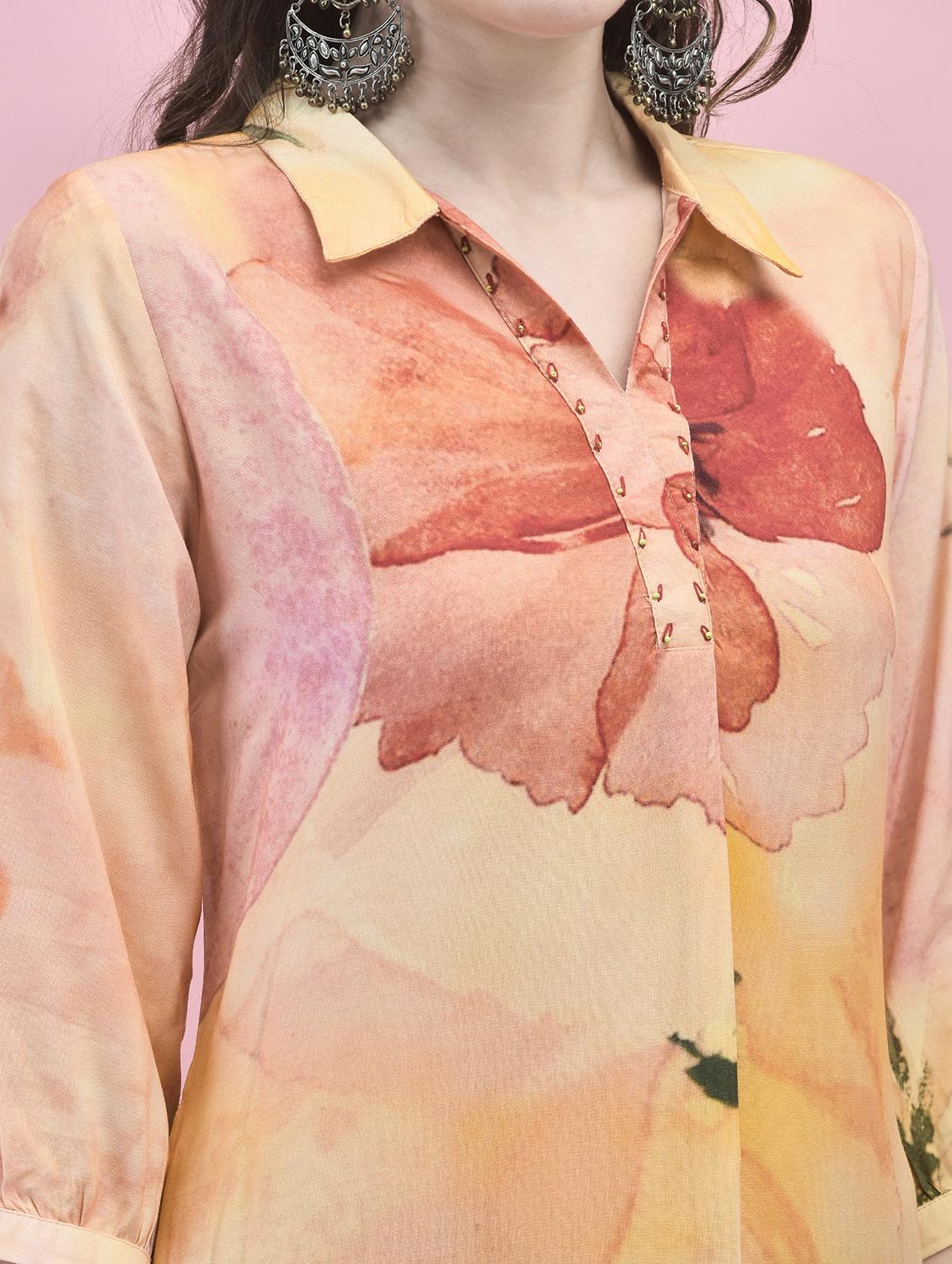 women multicolored printed a-line kurta - 21338143 - Zoom Image - 3