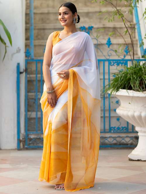 women printed saree with blouse - 21342293 - Very Small Image - 1