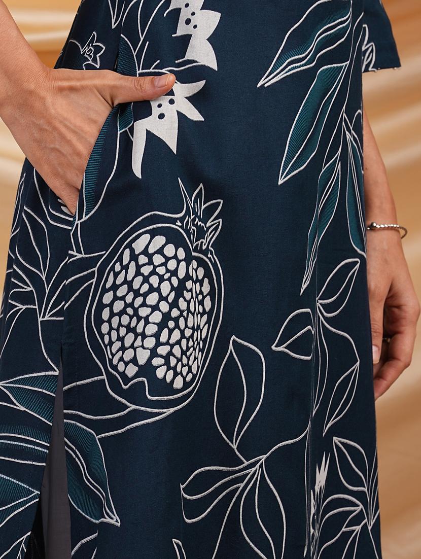 women v-neck printed a-line kurta - 21344880 - Standard Image - 5