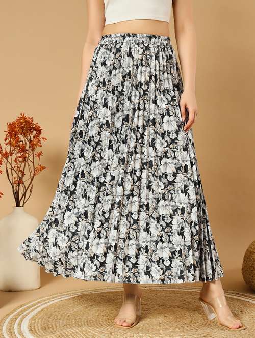 women printed high rise a-line skirt - 21347788 - Very Small Image - 1
