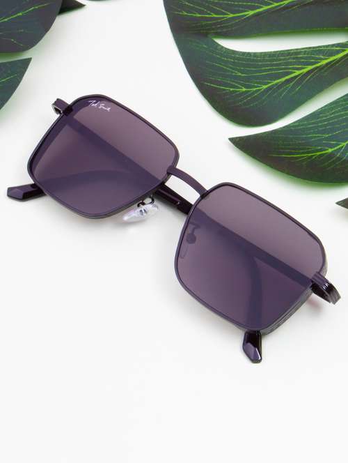 ted smith black wayfarer sunglasses for men women|full rim & metal frame|medium to large face ( 55-16-145 ) - 21360198 - Very Small Image - 1