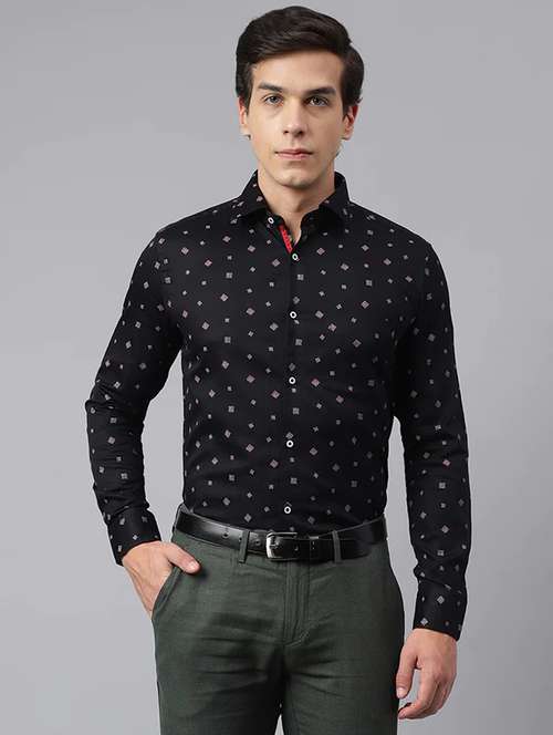 black printed formal shirt - 21363930 - Very Small Image - 1