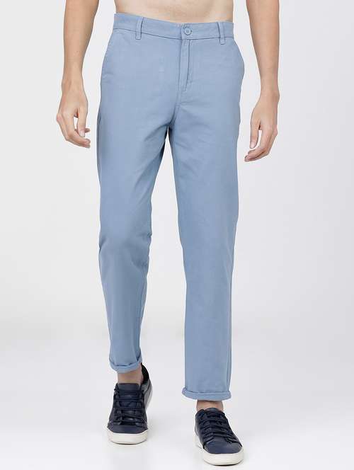 men mid rise solid chinos - 21375615 - Very Small Image - 1