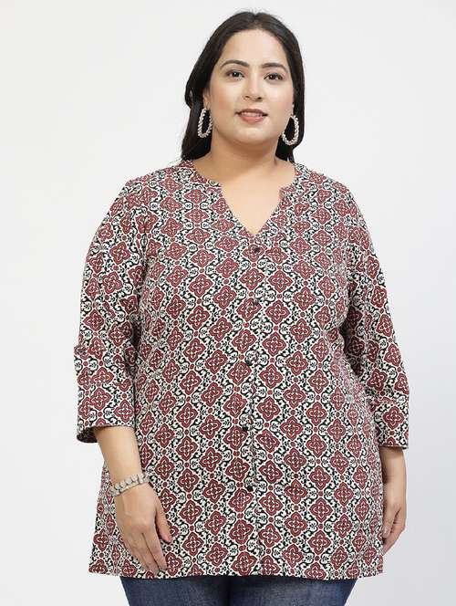 women white polyester plus size top - 21382318 - Very Small Image - 1