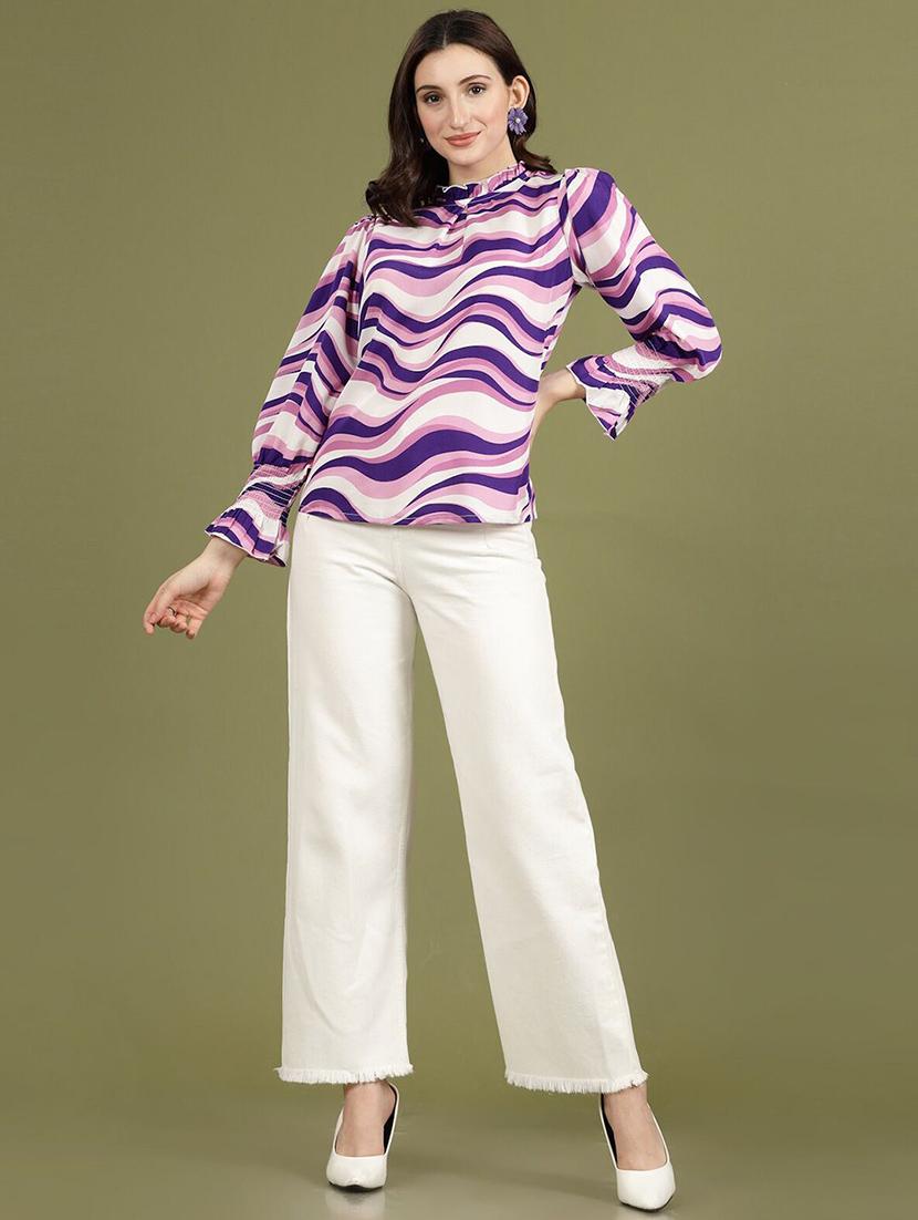 women white polyester regular top - 21382344 - Zoom Image - 4