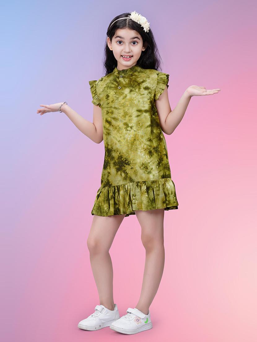 girls short sleeve printed frock - 21391914 - Standard Image - 4