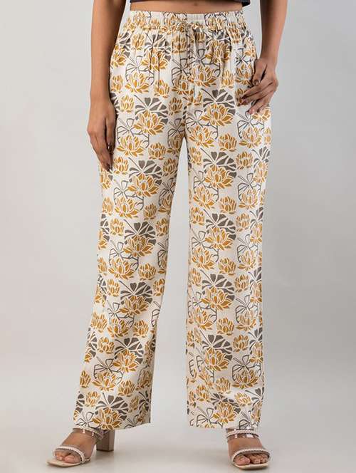 women printed mid rise palazzo - 21393260 - Very Small Image - 1