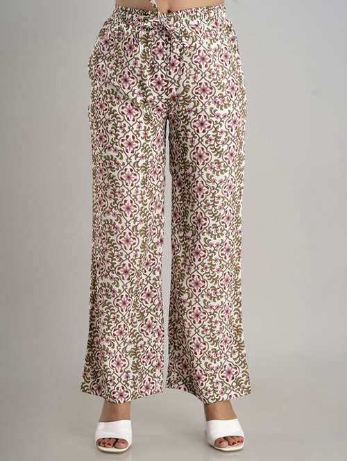 women white viscose palazzo - 21393293 - Very Small Image - 1