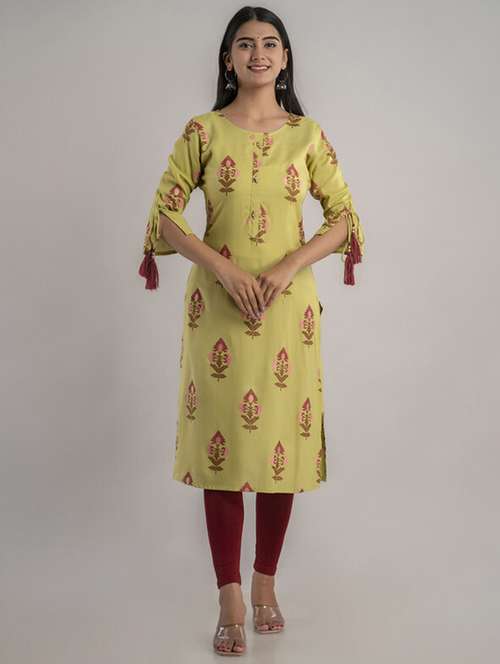 women printed straight kurta - 21393390 - Very Small Image - 1