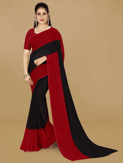 pack of 2 casual wear combo sarees with blouse - 21406612 - Very Small Image - 1
