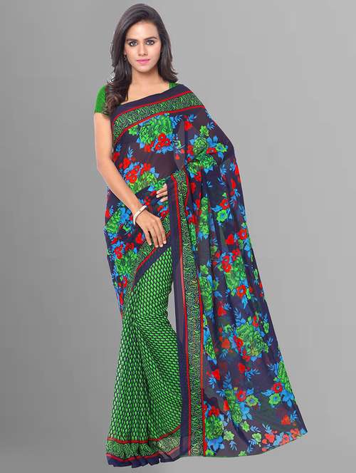 women printed casual wear saree with blouse - 21406911 - Very Small Image - 1