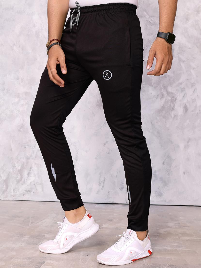 men solids full length track pant - 21446615 - Zoom Image - 2