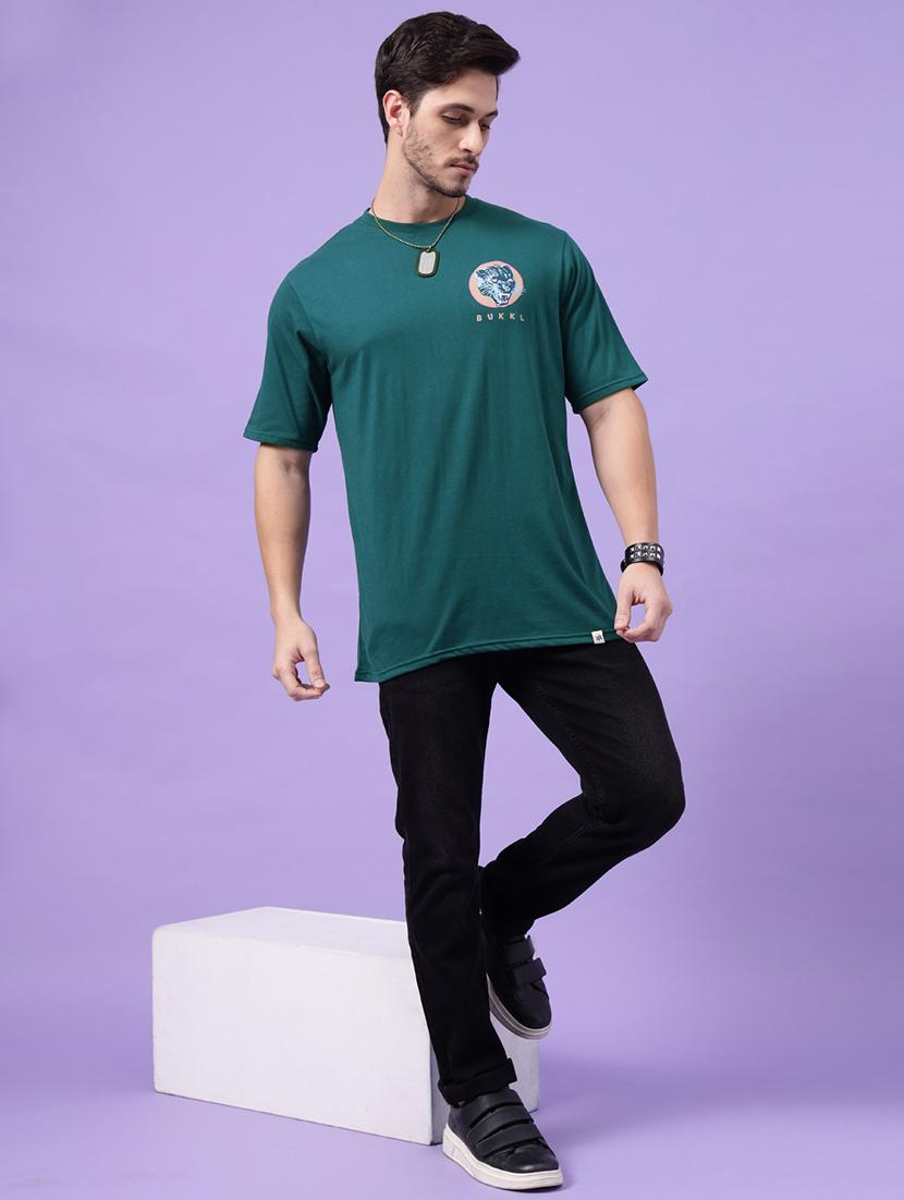 men round neck back print t-shirt - 21450549 - Zoom Image - 2