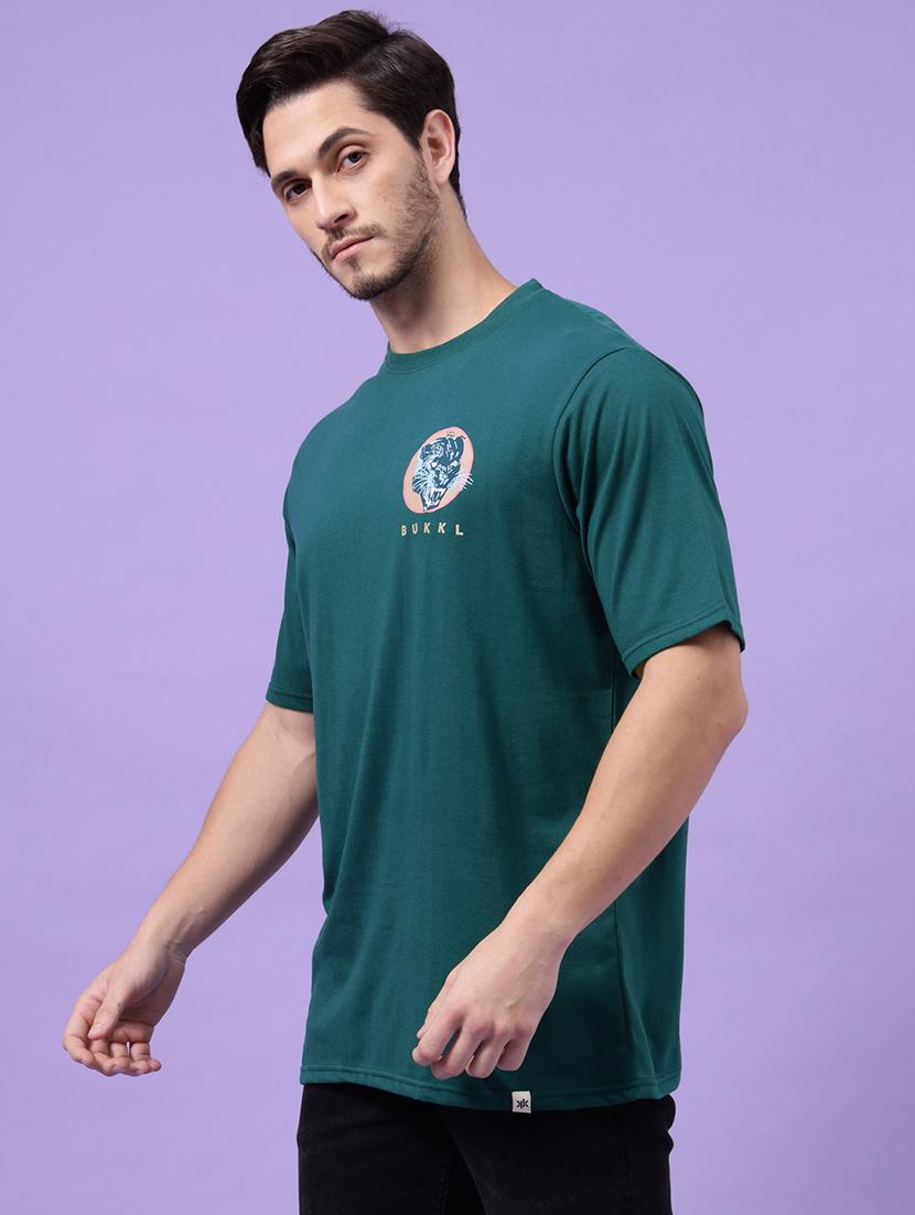 men round neck back print t-shirt - 21450549 - Zoom Image - 4