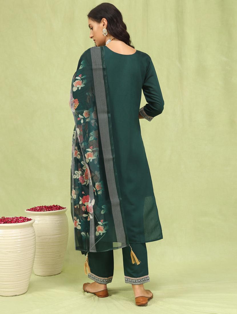 women green kurta dupatta set - 21450897 - Zoom Image - 2