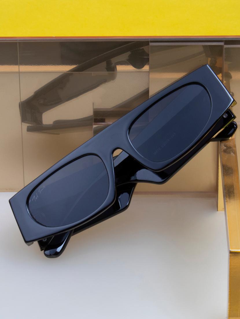 ted smith black square sunglasses for men & women | full rim & acetate frame | medium to large face ( 53-19-143 ) - 21458292 - Standard Image - 2