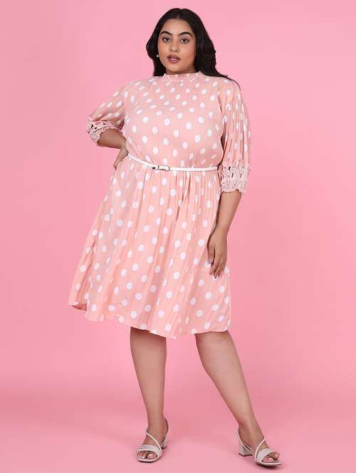 women plus size printed fit & flare dress - 21463629 - Very Small Image - 1