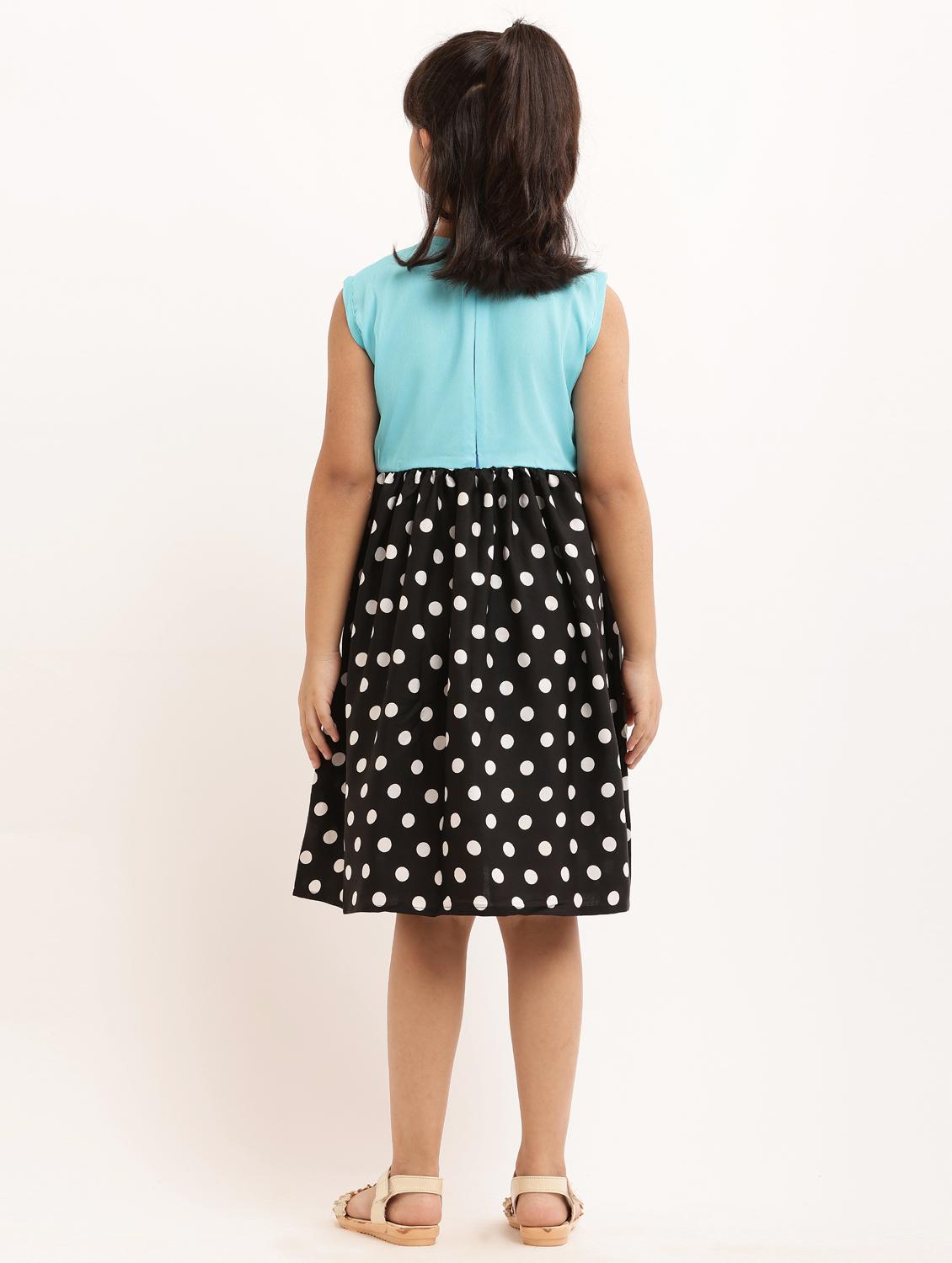 girl printed sleevless crepe frock - 21481100 - Standard Image - 3
