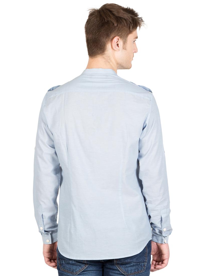 men long sleeved solid casual shirt - 21483144 - Standard Image - 3