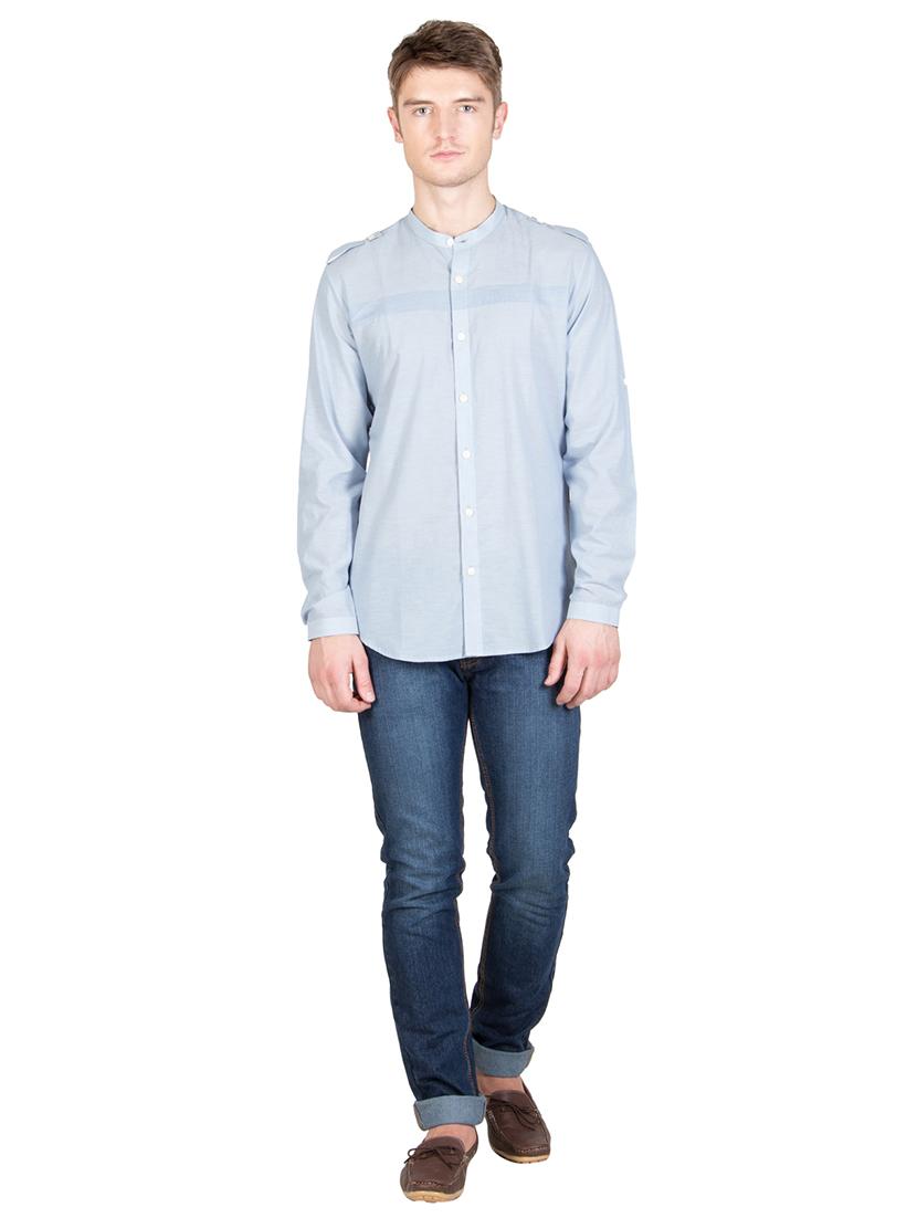 men long sleeved solid casual shirt - 21483144 - Standard Image - 4