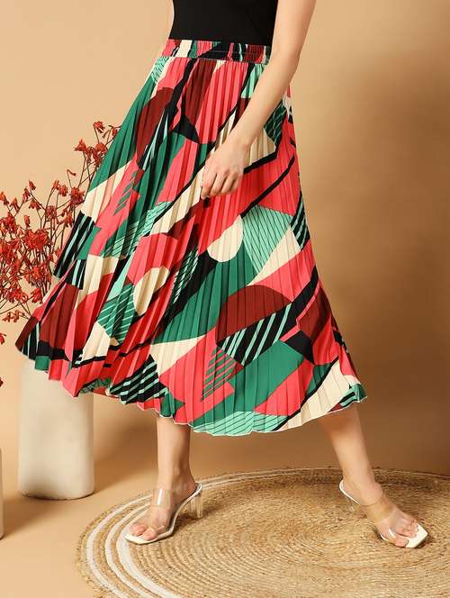 women multicolored printed flared skirt - 21483326 - Very Small Image - 1